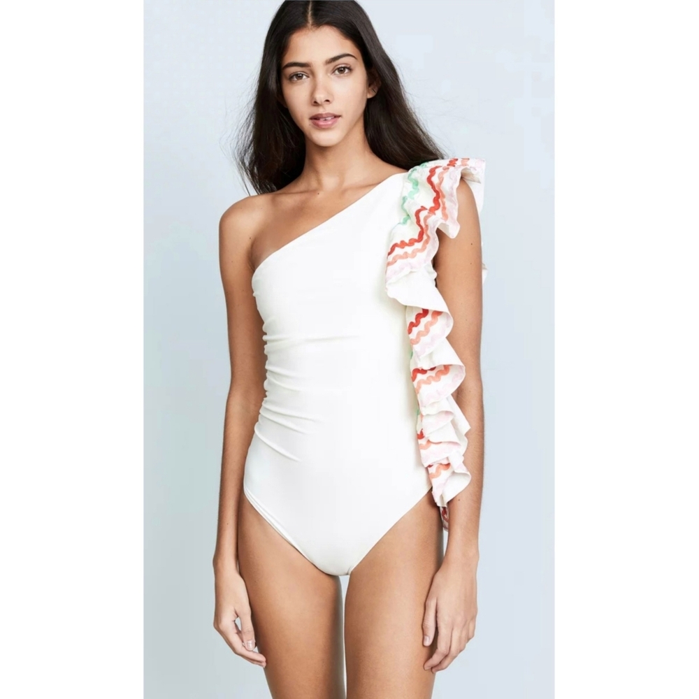Paper London | Coconut Swimsuit Carvico Vita Ruffle One Piece NEW Size XS